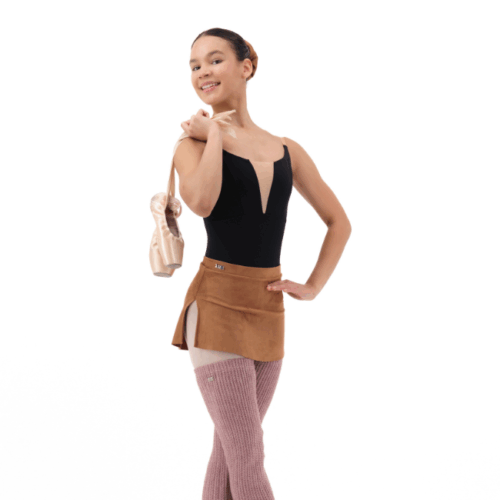 Ballet Slit Skirt - Suede